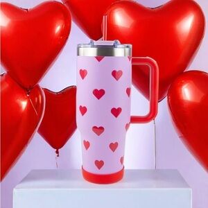 Heart Pattern Big Swig Tumbler